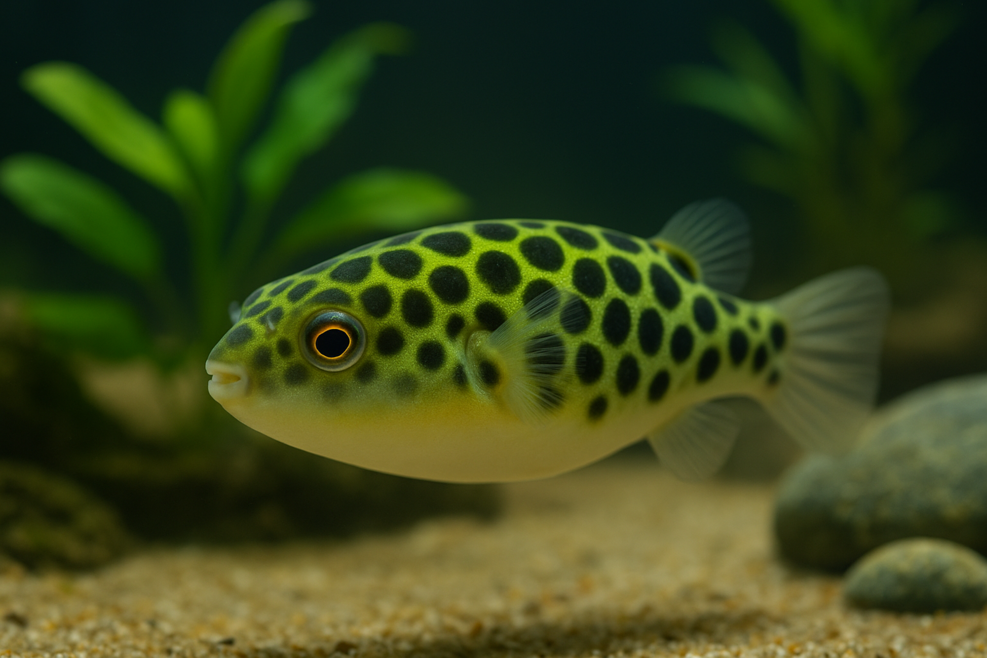 Tetraodon nigroviridis (Green Spotted Puffer) – Ghid Complet de Îngrijire, Hrană și Condiții de Mediu Acvatic Tetraodon nigroviridis (Green Spotted Puffer) – Ghid Complet de Îngrijire, Hrană și Condiții de Mediu Acvatic